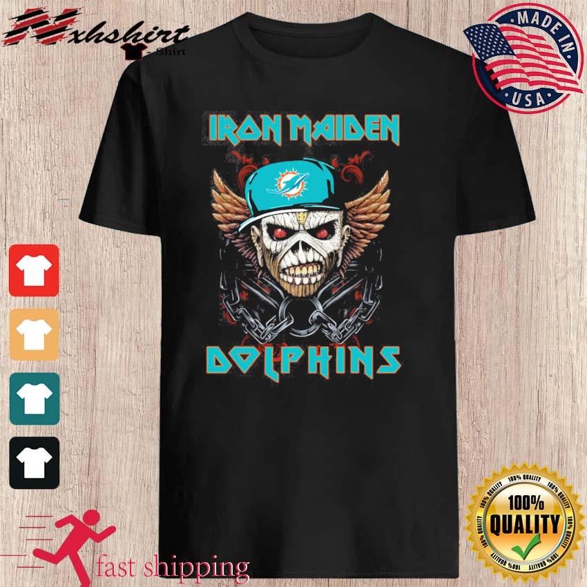 Official Iron Maiden Skull Miami Dolphins Shirt, hoodie, sweater, long  sleeve and tank top