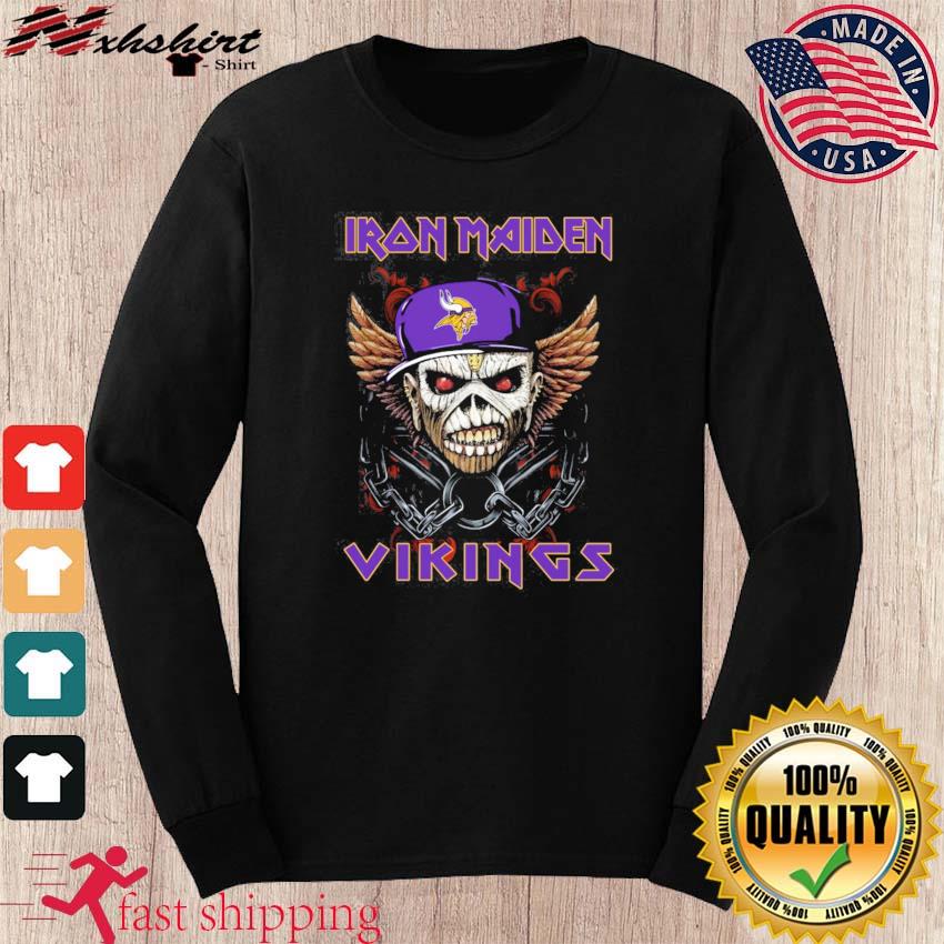 Official Iron Maiden Skull Minnesota Vikings Shirt, hoodie, sweater, long  sleeve and tank top