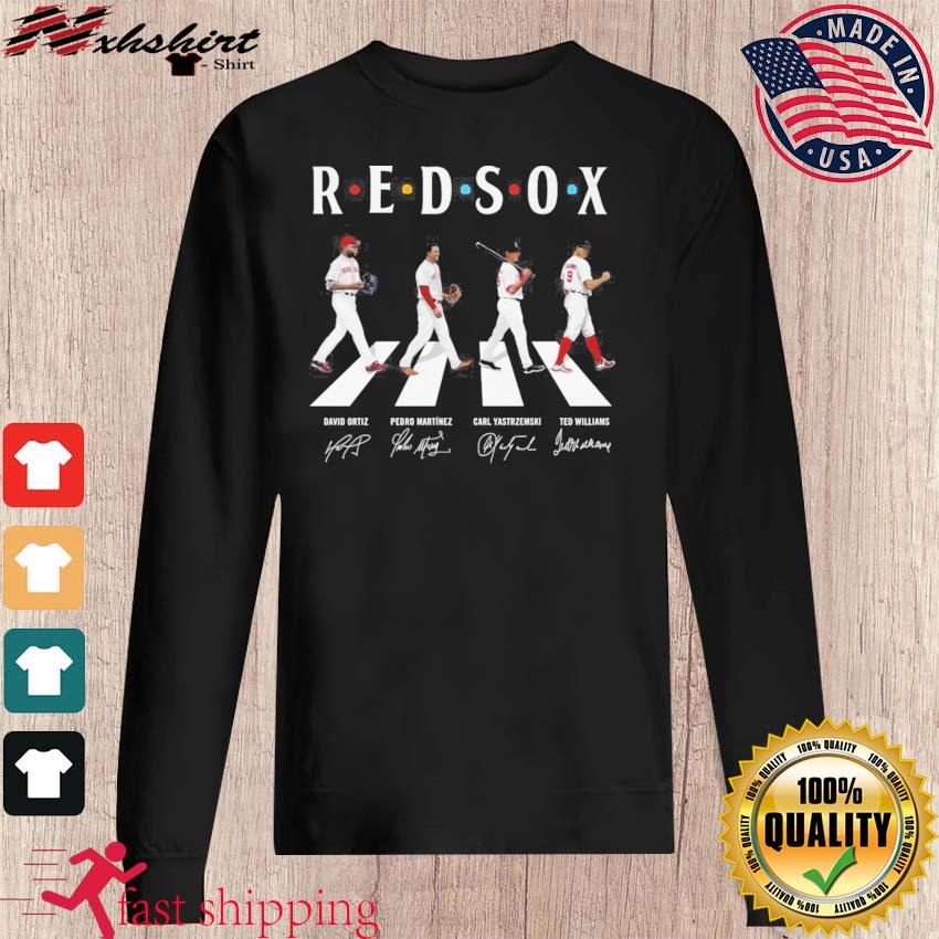 The Red Sox David Ortiz Pedro Martinez Carl Yastrzemski Ted Williams Abbey  Road signatures shirt, hoodie, sweater, long sleeve and tank top