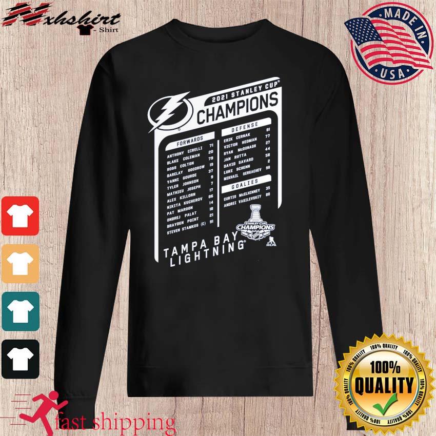 Tampa Bay Lightning 2021 Stanley Cup Champions Pepper Pot Roster T-Shirt,  hoodie, sweater, long sleeve and tank top