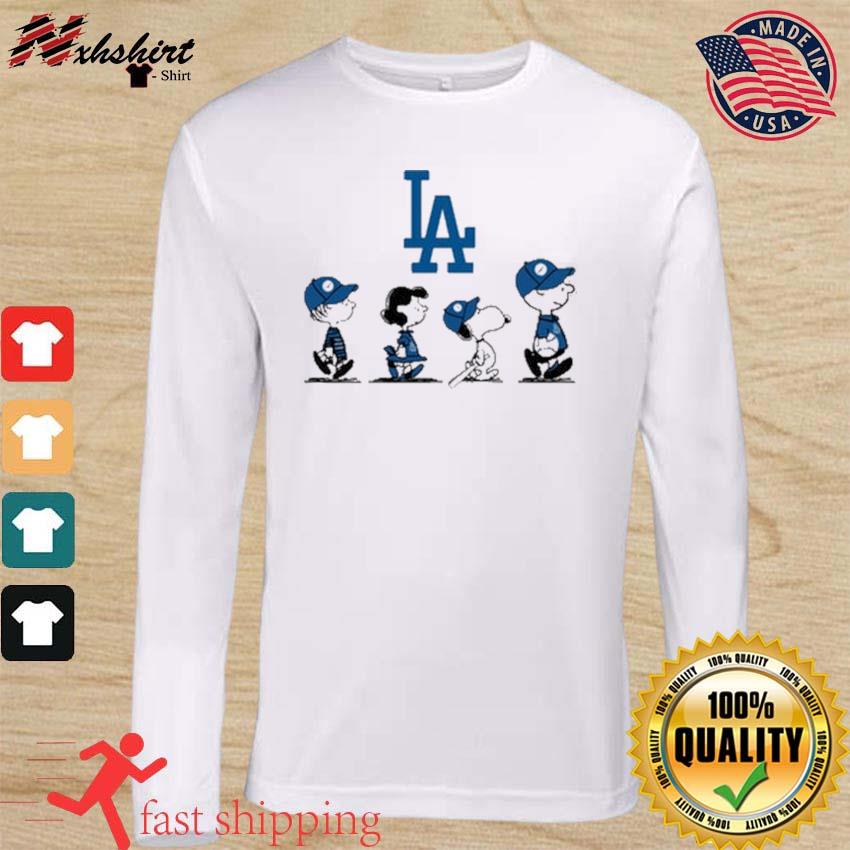 Peanuts Charlie Brown And Snoopy Playing Baseball Los Angeles Dodgers T- shirt, hoodie, sweater, long sleeve and tank top