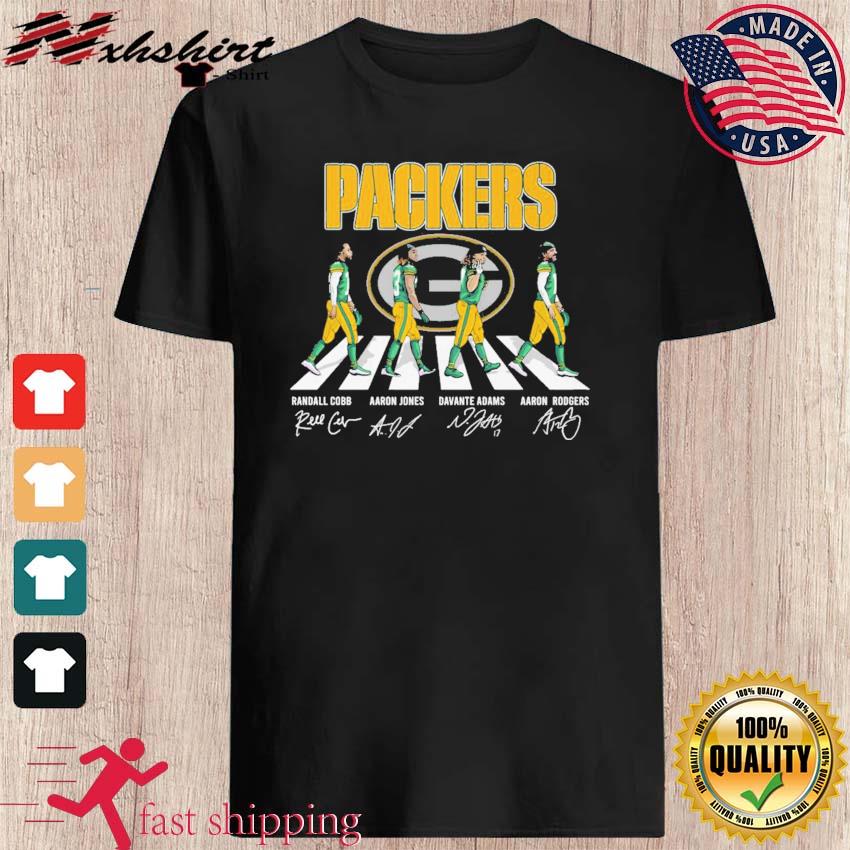 The Packers Randall Cobb Aaron Jones Davante Adams Aaron Rodgers Abbey Road  Signatures Shirt, hoodie, sweater, long sleeve and tank top