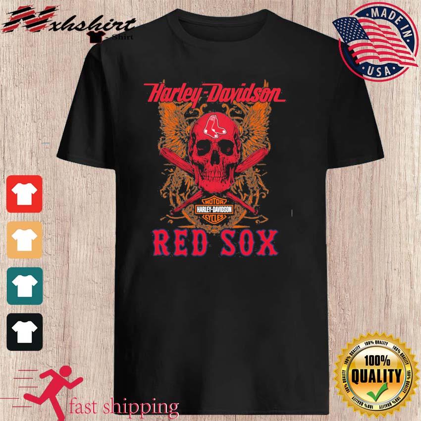 Skull Harley-Davidson Boston Red Sox Baseball T-Shirt, hoodie, sweater,  long sleeve and tank top