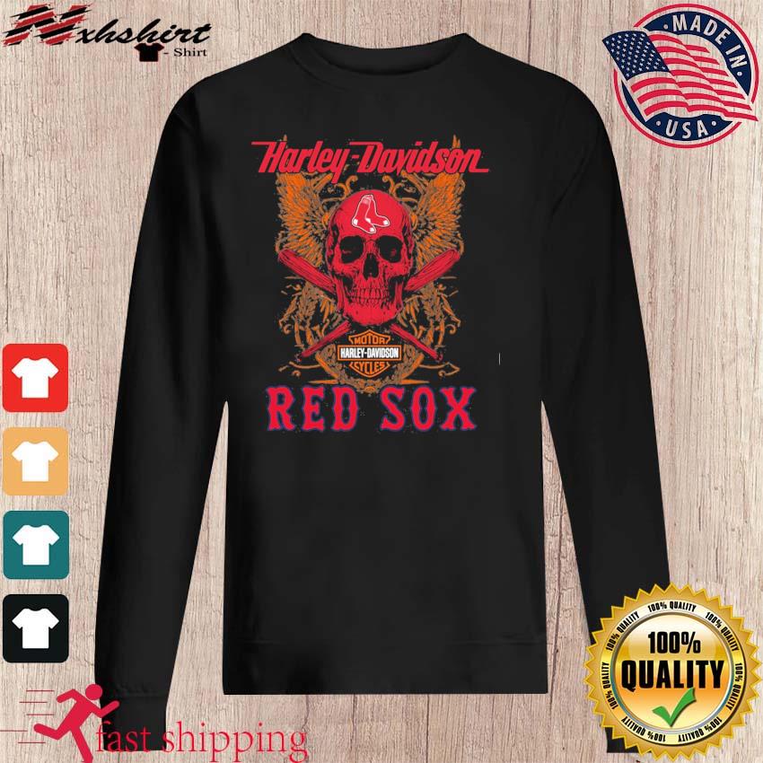 Skull Harley-Davidson Boston Red Sox Baseball T-Shirt, hoodie, sweater,  long sleeve and tank top