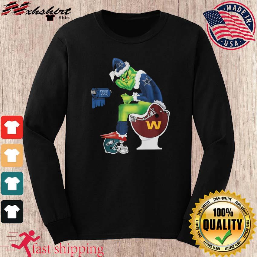 The Grinch Washington Redskins Shit On Toilet Dallas Cowboys And Other  Teams New York Giants Christmas Sweatshirt, hoodie, sweater, long sleeve  and tank top