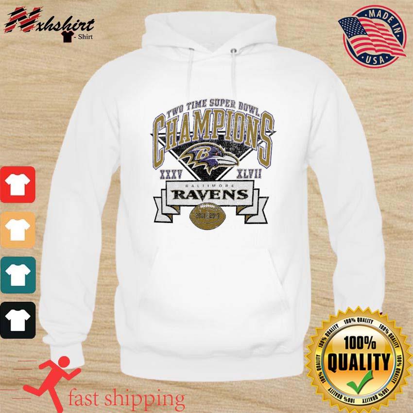 Baltimore Ravens Two Time Super Bowl Champions T-Shirt, hoodie, sweater,  long sleeve and tank top