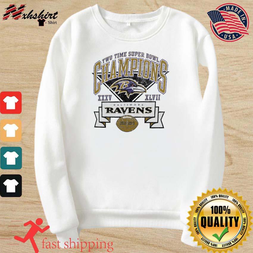 Baltimore Ravens Super Bowl XXXV and XLVII Champions T-shirt, hoodie,  sweater, long sleeve and tank top