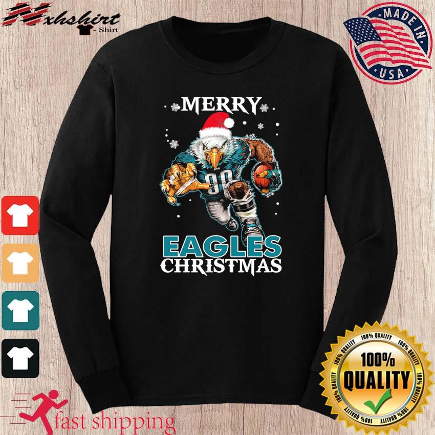 Philadelphia Eagles Santa Hat Merry Eagles Christmas Shirt