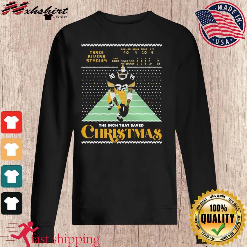 Pittsburgh Steelers Franco Harris The Inch That Saved Christmas Ugly Shirt,  hoodie, sweater, long sleeve and tank top