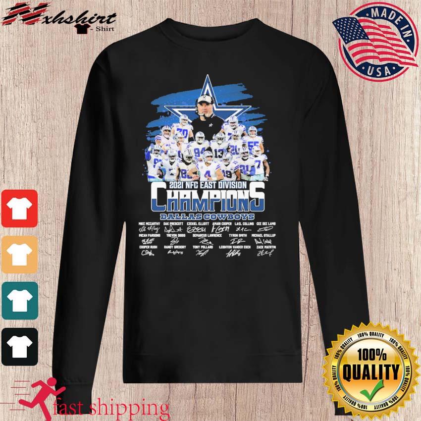 2021 NFC East Division Champions Dallas Cowboys Football Team Signatures  Shirt, hoodie, sweater, long sleeve and tank top