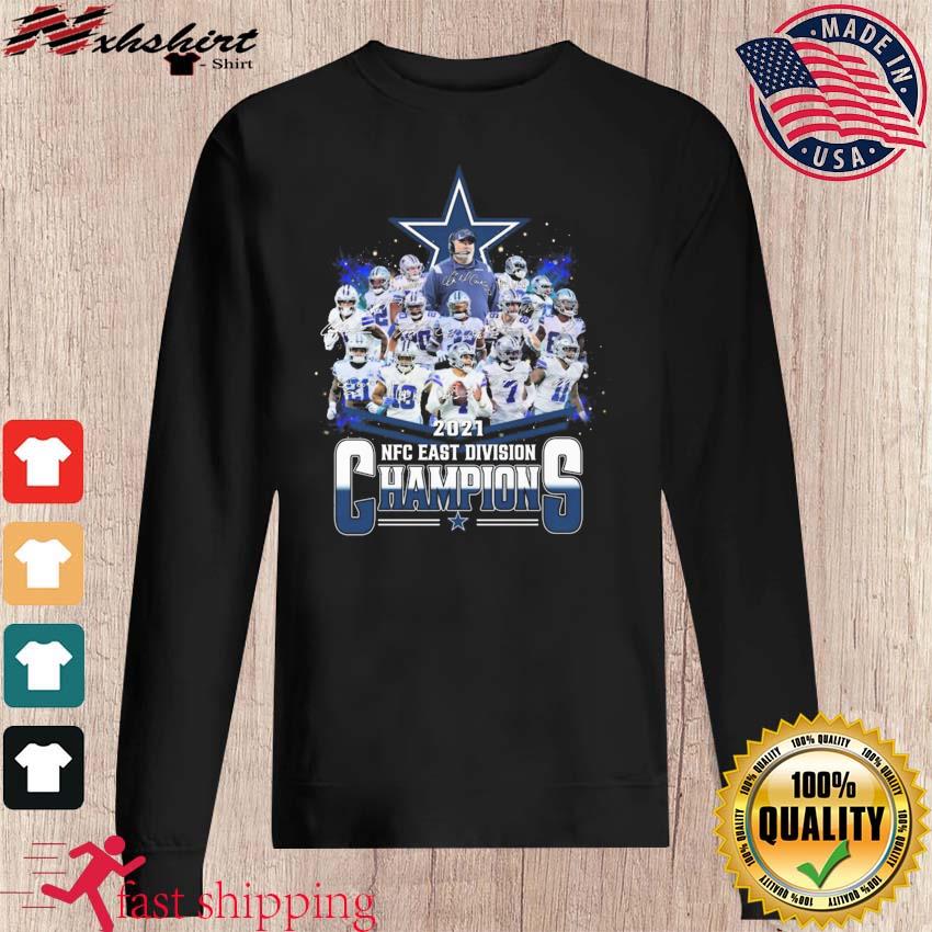 Dallas Cowboys NFC Division Champions 2021 Players Name signatures shirt,  hoodie, sweater, long sleeve and tank top