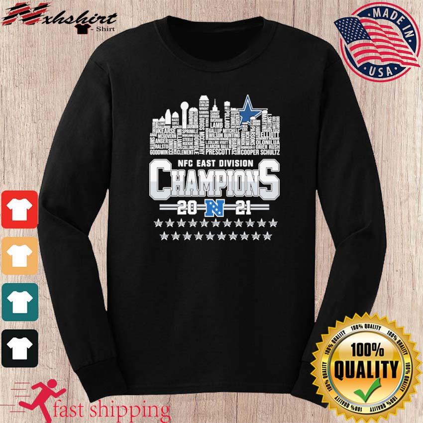 Dallas Cowboys Name Players NFC East Champions 2021 Shirt, hoodie, sweater,  long sleeve and tank top