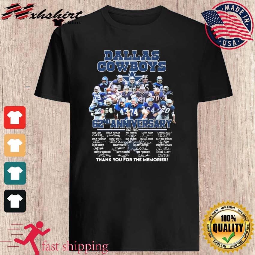 Dallas Cowboys 62 anniversary 1960-2022 Black t-shirt |