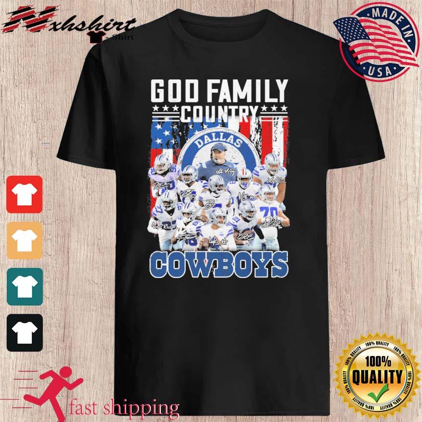 God Family Country Dallas Cowboys Football Team Signatures T-Shirt, hoodie,  sweater, long sleeve and tank top