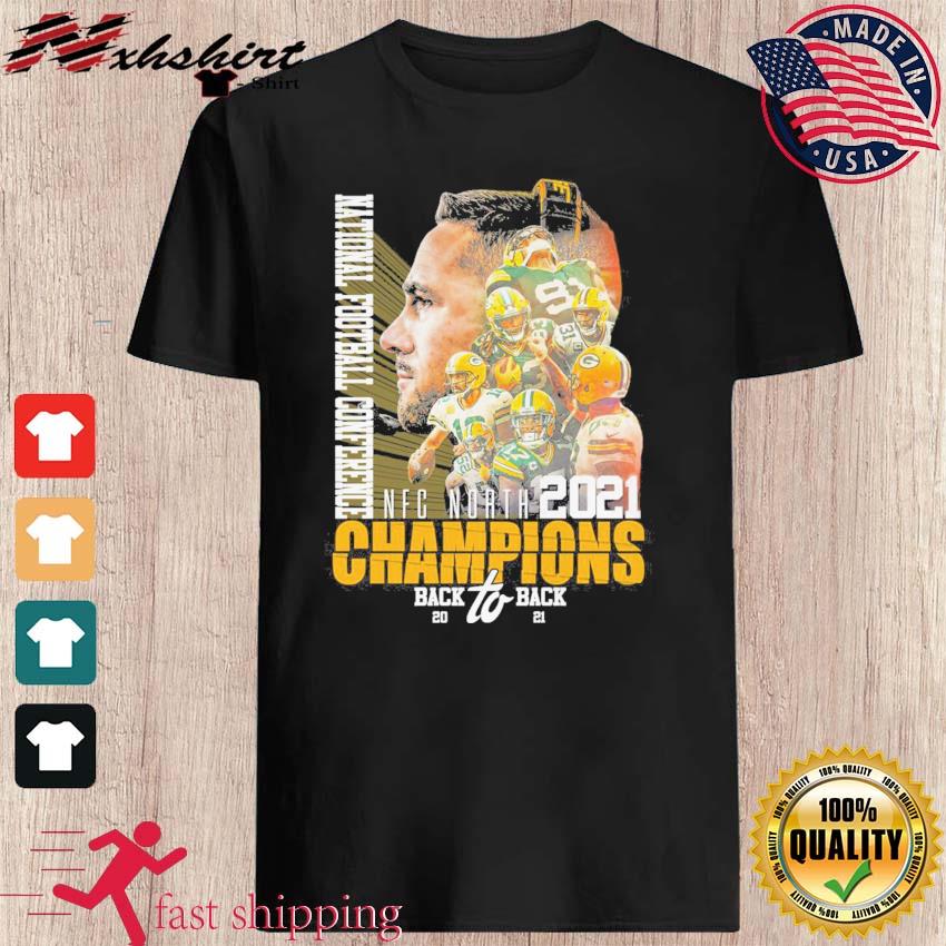 Funny green bay packers national football conference NFC north 2021  champions back to back shirt