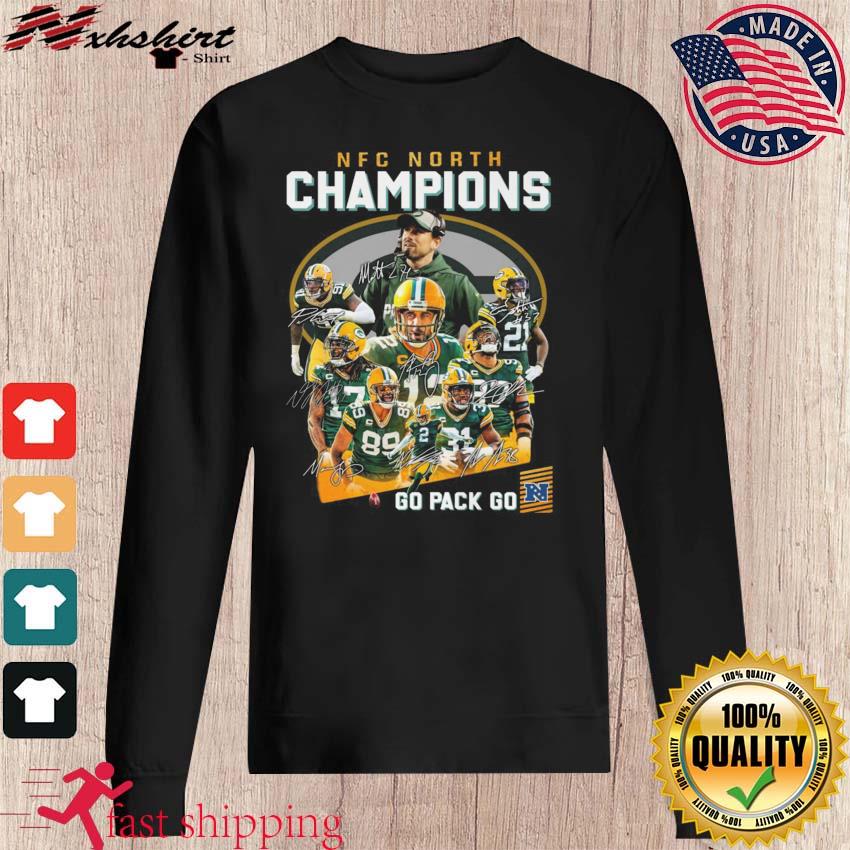 Team NFC North Champions Go Pack Go Signatures Shirt, Green Bay Packers -  Gift Packers in 2023