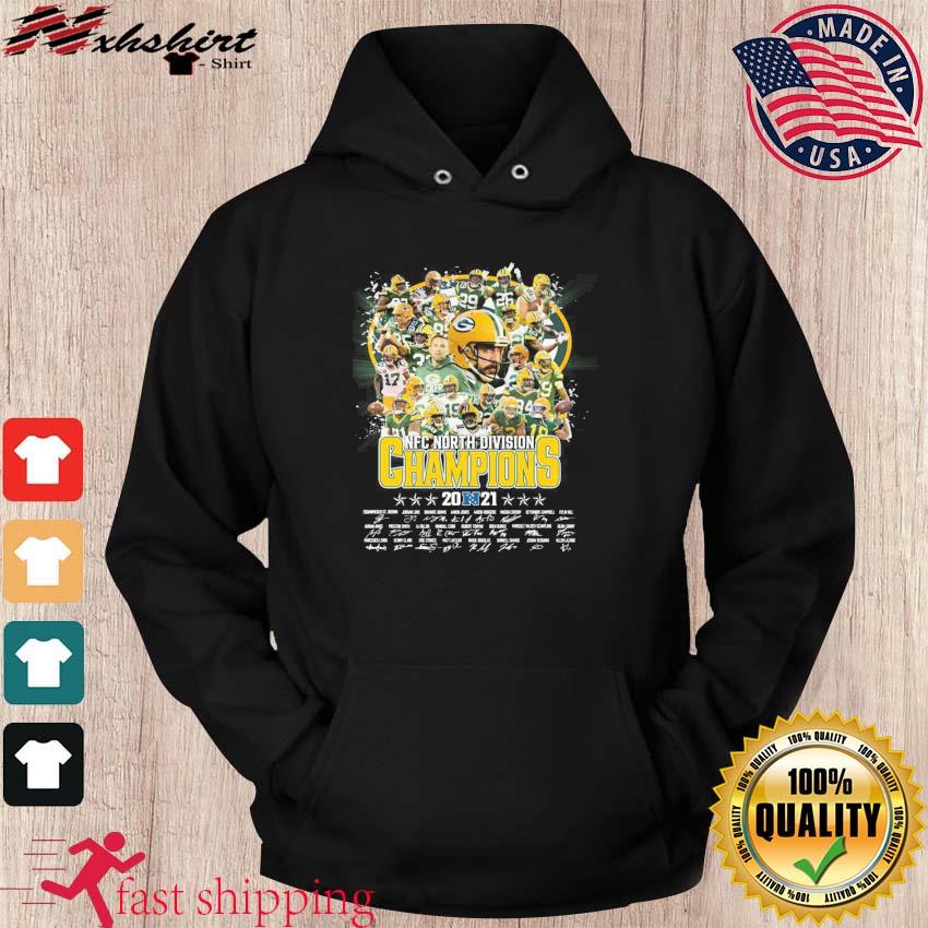 Green Bay Packers Teams NFC North Division Champions 2021 Signatures  Sweatshirt - Trends Bedding