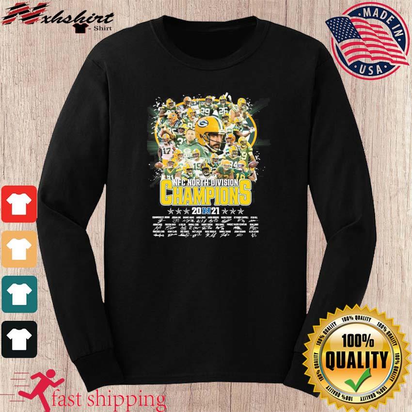 Green Bay Packers Teams NFC North Division Champions 2021 Signatures  Sweatshirt - Trends Bedding