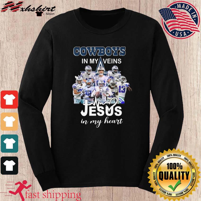 Dallas Cowboys Shirt, Cowboys In My Veins Jeus In My Heart