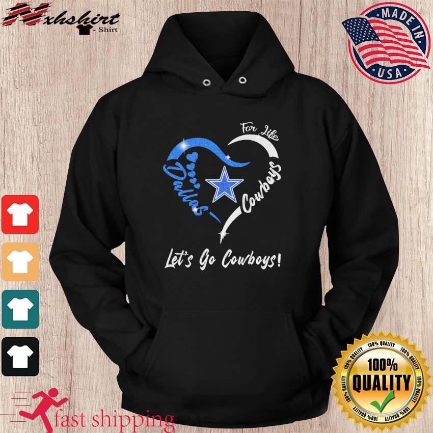 Dallas Cowboys logo heart Let's go Cowboys Shirt