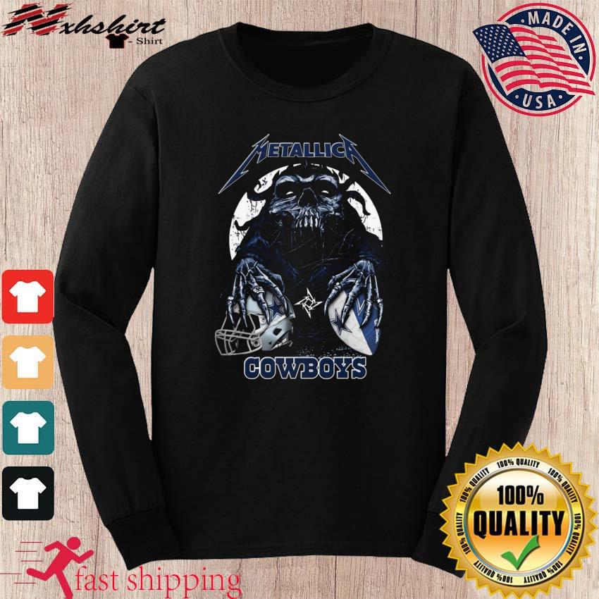 Skeleton Metallica Dallas Cowboys Flag Shirt - High-Quality Printed Brand