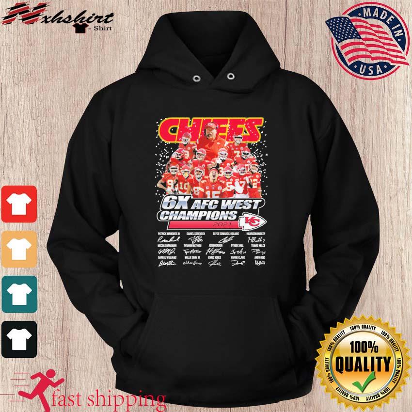 The Kansas City Chiefs 6X AFC West 2021 Champions Signatures Shirt, hoodie,  sweater, long sleeve and tank top