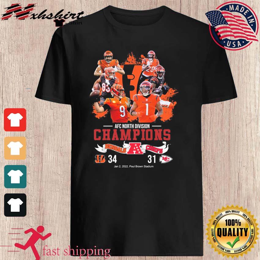 AFC North Division Champions Cincinnati Bengals 34-31 Chiefs Shirt