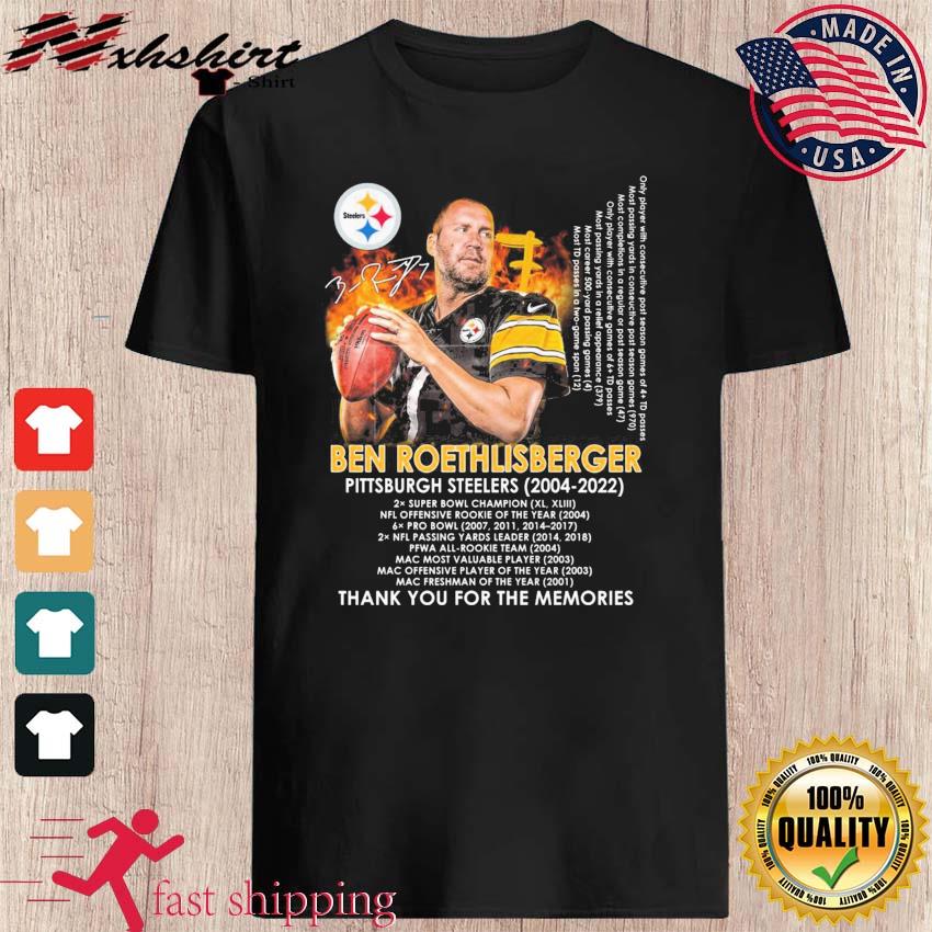 Ben Roethlisberger 2004-2022 Thank You For The Memories Shirt