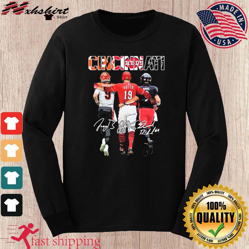 Cincinnati Joe Burrow Joey Votto And Desmond Ridder 2021 Signatures Shirt -  Teespix - Store Fashion LLC