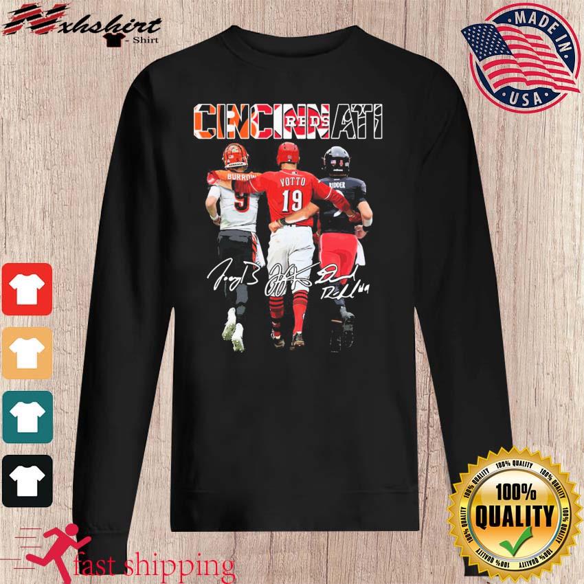 Cincinnati Joe Burrow Joey Votto And Desmond Ridder 2021 Signatures Shirt -  Teespix - Store Fashion LLC