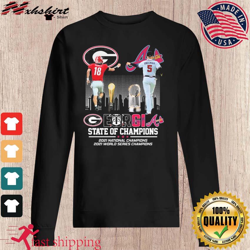 Georgia State Of Champions 2021 Braves And Bulldogs Shirt, hoodie, sweater,  long sleeve and tank top