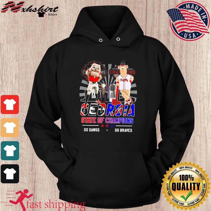 Official Hairy Dawg And Blooper Georgia Bulldogs And Atlanta Braves  Champions Georgia Shirt, hoodie, sweater, long sleeve and tank top