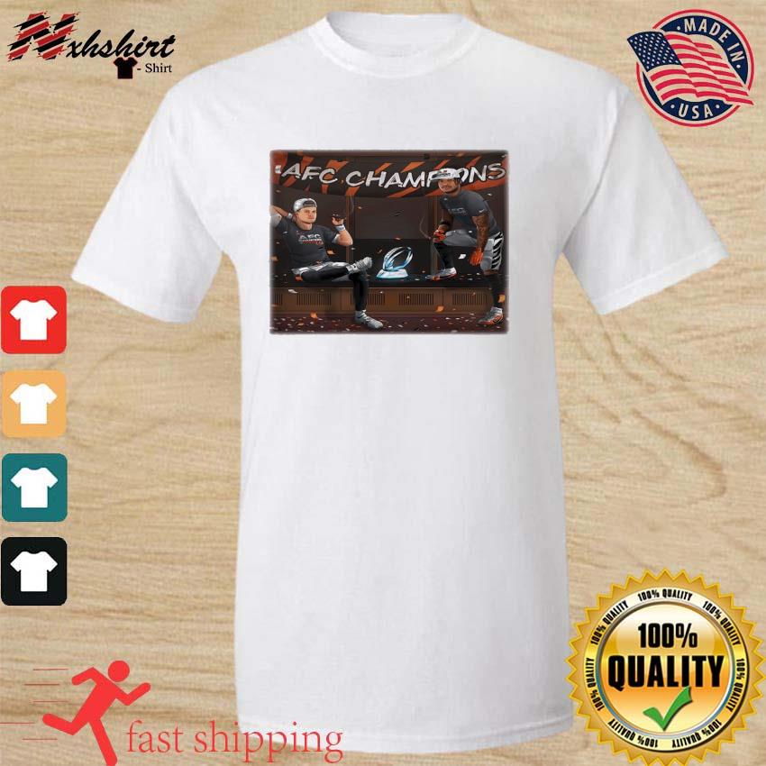 Joe burrow and ja'marr chase bengals AFC championship shirt