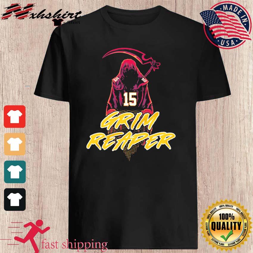 KC Chiefs 15 Mahomes Grim Reaper Shirt - Tentenshirts