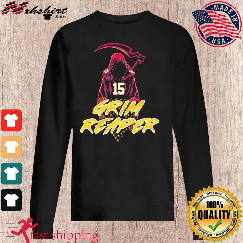 KC Chiefs 15 Mahomes Grim Reaper Shirt - Tentenshirts