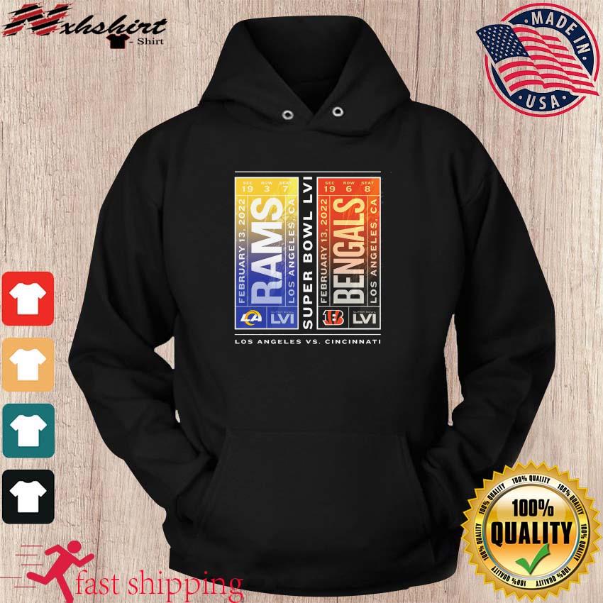 Super Bowl LVI Los Angeles Rams Vs. Cincinnati Bengals february 13 2022  shirt, hoodie, sweater, long sleeve and tank top