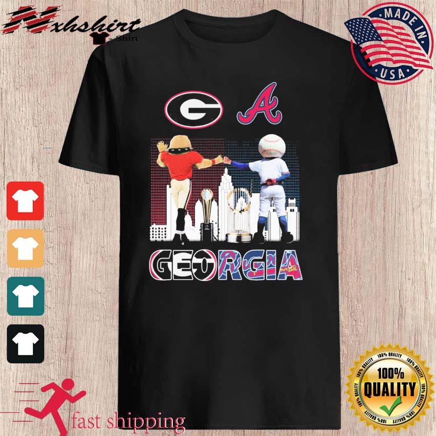 Mascot Georgia Bulldogs and Atlanta Braves Georgia shirt, hoodie