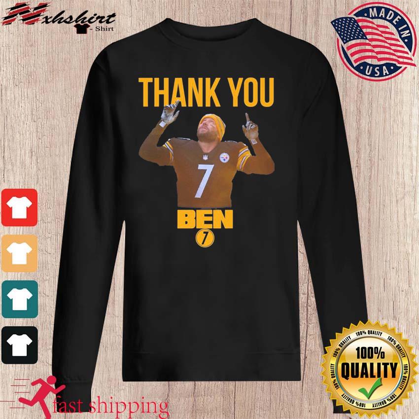 Thank You #7 Ben Roethlisberger Steelers Shirt, hoodie, sweater, long  sleeve and tank top