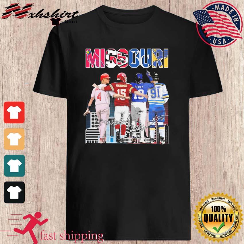 The Missouri Yadier Molina Patrick Mahomes Salvador Perez And Vladimir  Tarasenko Signatures Shirt, hoodie, sweater, long sleeve and tank top