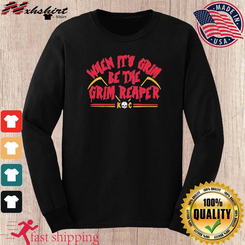 Chiefs When It's Grim, Be The Grim Reaper | Triblend Unisex Crewneck  T-Shirt