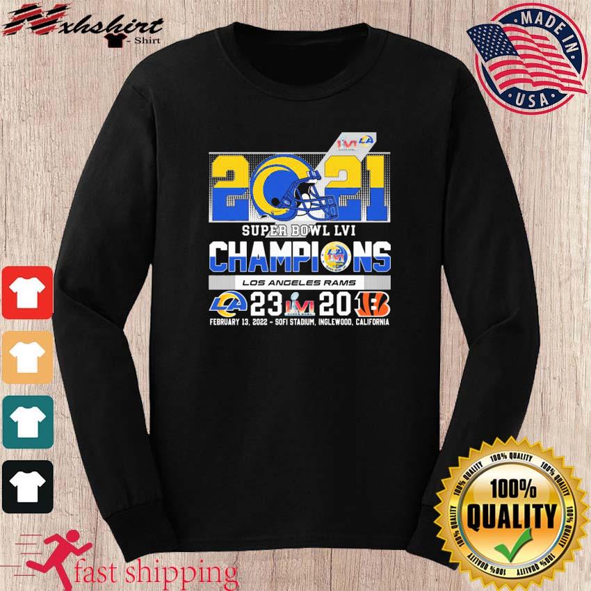 Los Angeles Rams Super Bowl LVI Champions 2022 Cincinnati 20 Rams 23 Shirt,  hoodie, sweater, long sleeve and tank top