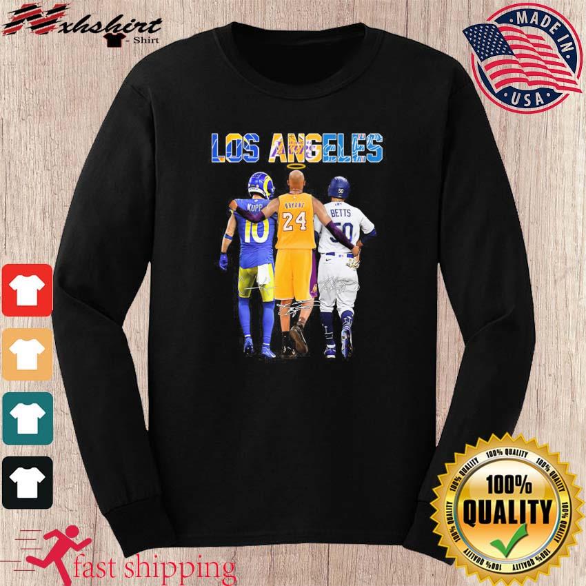 Cooper Kupp Kobe Bryant And Mookie Betts Los Angeles Sports Teams  Signatures Shirt, hoodie, sweater, long sleeve and tank top