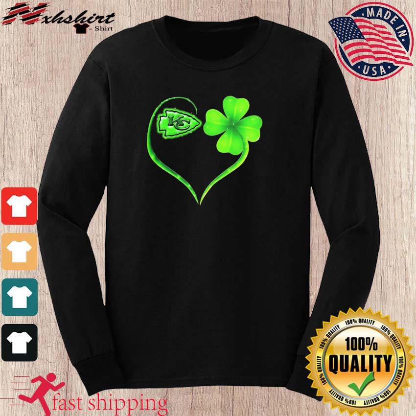 Heart Kansas City Chiefs Logo St Patrick's Day Shirt, hoodie, sweater, long  sleeve and tank top