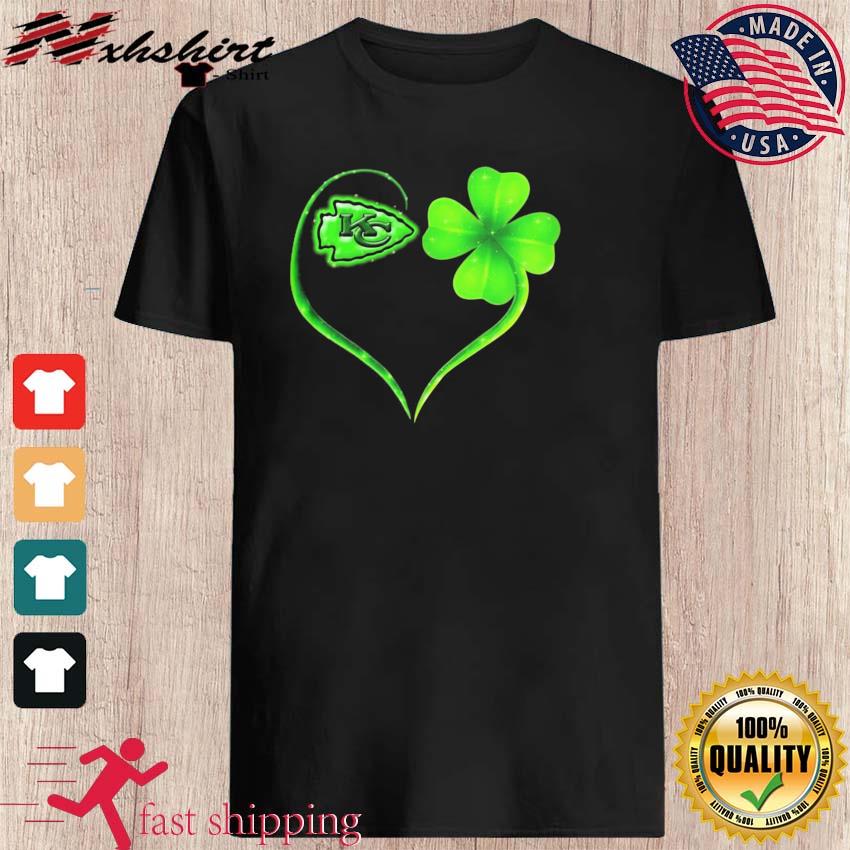 Heart Kansas City Chiefs Logo St Patrick's Day Shirt, hoodie, sweater, long  sleeve and tank top