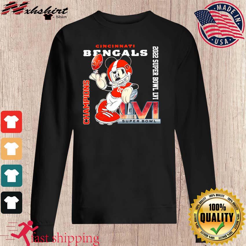 Mickey Mouse Cincinnati Bengals 2022 Super Bowl LVI Champions Shirt, hoodie,  sweater, long sleeve and tank top