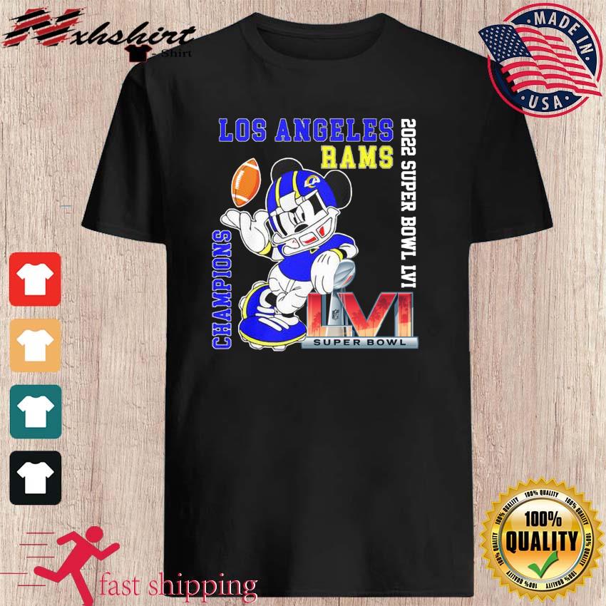 Official Mickey Mouse Los Angeles Rams 2022 Super Bowl Lvi