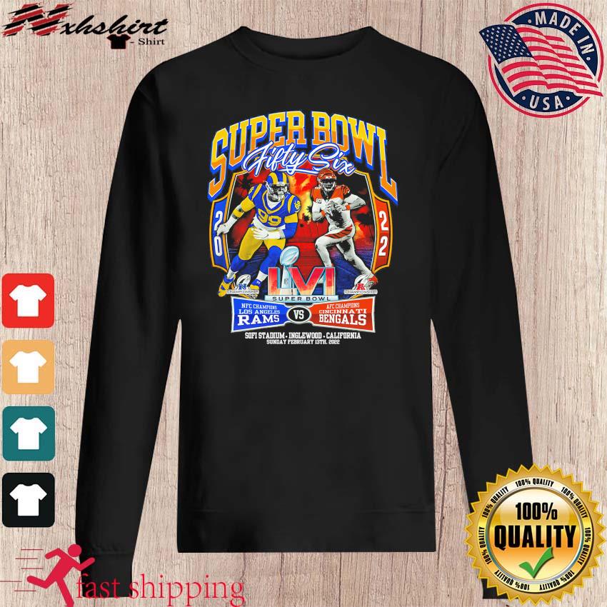 Cincinnati Bengals vs Los Angeles Rams Super Bowl LVI 2022 shirt, hoodie,  sweater, long sleeve and tank top