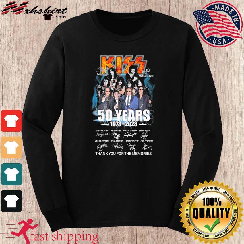 Official 50 Years 1973 2023 KISS Band Signatures Thank You For The Memories  Shirt - Teespix - Store Fashion LLC