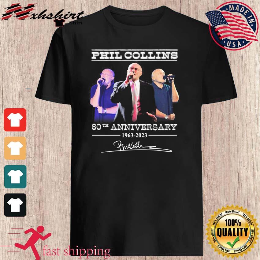 60th Anniversary Of Phil Collins 1963-2023 Signature t-shirt by To