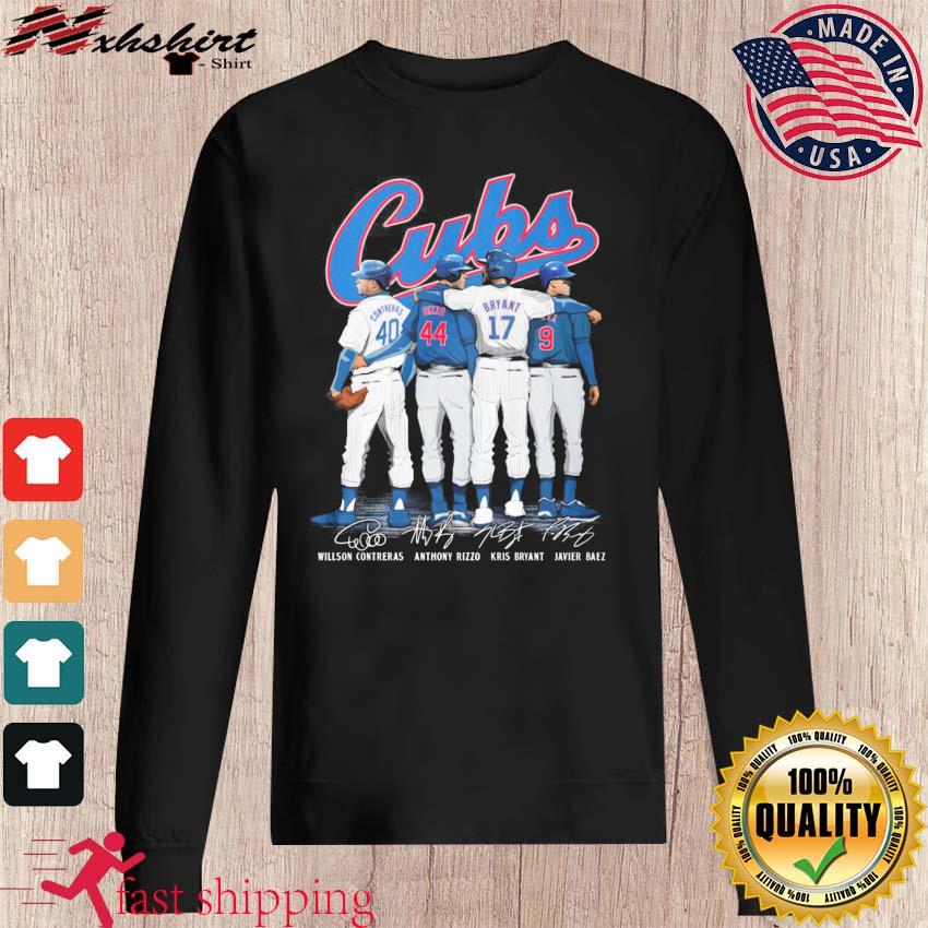 Cubs Willson Contreras Anthony Rizzo Kris Bryant And Javier Baez 2022  Signautres Shirt, hoodie, sweater, long sleeve and tank top
